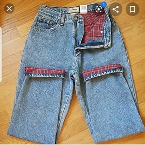 LL Bean flannel lined jeans